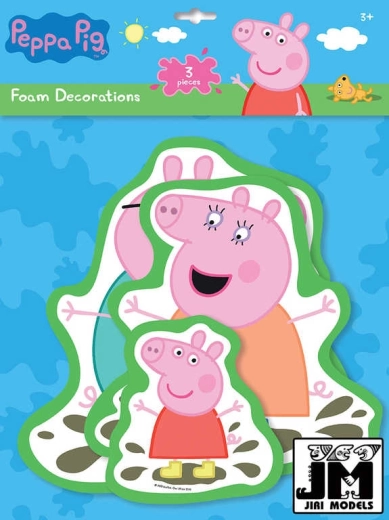 Jiri Models autocolante din spumă pentru perete Peppa Pig - 1 pachet