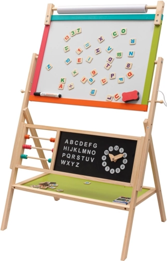 Tablă din lemn pentru copii 2‑în‑1 Montessori BABY MIX