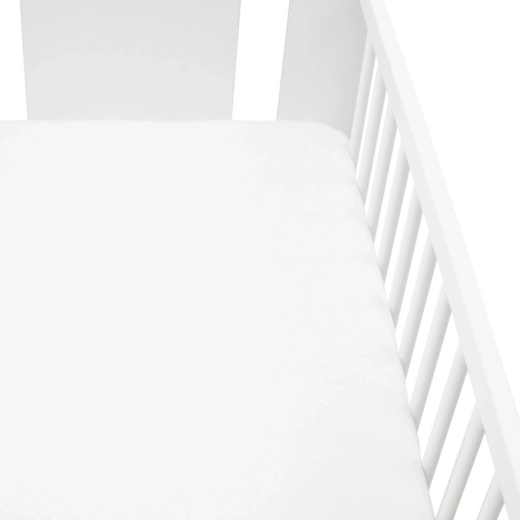 Cearșaf de pat din jerseu cu elastic pentru pătuțul pentru copii New Baby 120 × 60 cm, alb