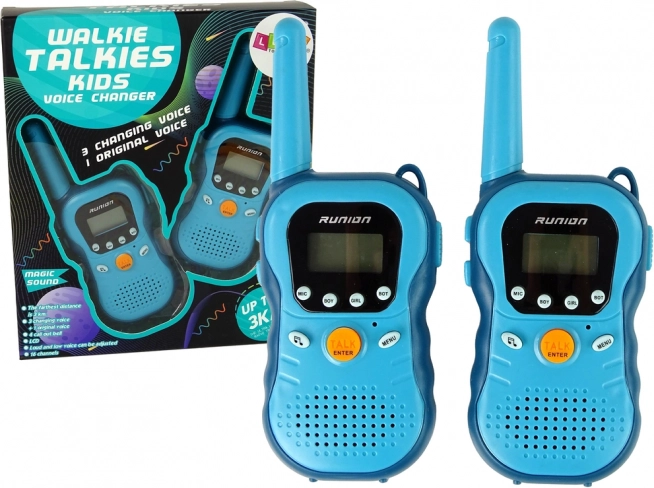 Stații walkie-talkie pentru copii – set albastru 2 buc