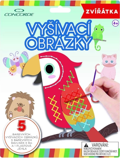 Imagini de brodat CONCORDE animale – set pentru copii