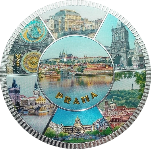 Magnet cu motiv din Praga 9 × 9 cm