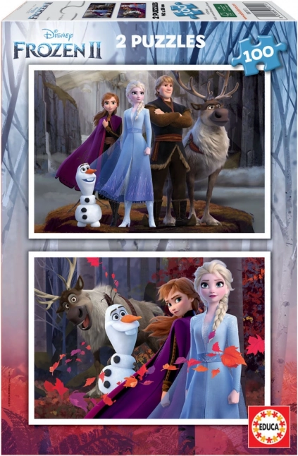 Educa Puzzle Regatul de Gheață 2, 2x100 piese