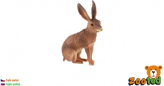 Figurină din plastic – iepure de câmp, 6 cm