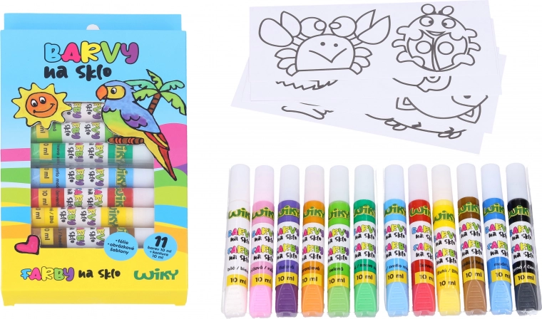 Set culori pentru sticlă 11+1 10 ml