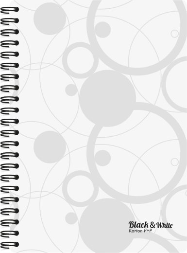 Bloc cu inele A4 cu spirală dublă, alb, coperți PP