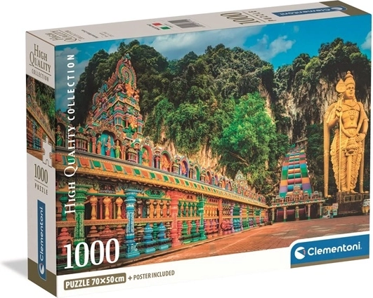 Puzzle Clementoni 1000 de piese, compact, ilustrație pictată Batu Caves