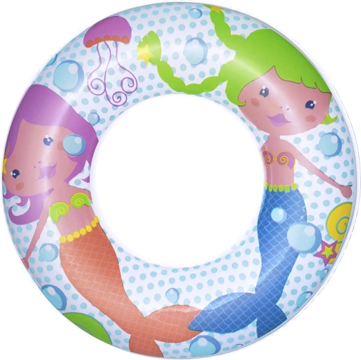 Colac gonflabil pentru copii Bestway cu motiv de sirene, 51 cm