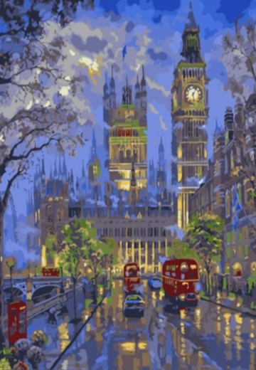 Norimpex pictură cu diamante Londra noaptea 30 × 40 cm
