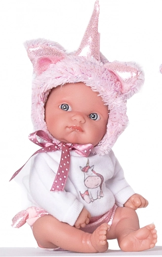 Antonio Juan păpușă realistă bebeluș Unicorn roz 21 cm
