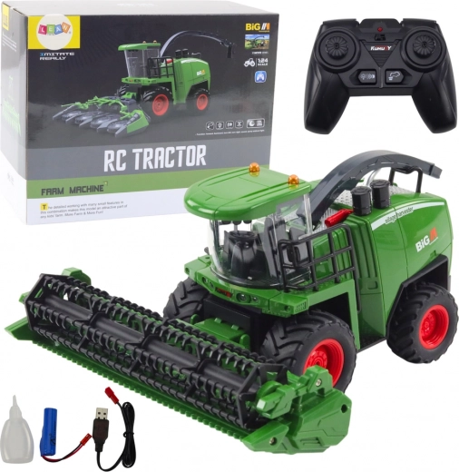 Combine verde telecomandat pentru porumb și cereale 1:24
