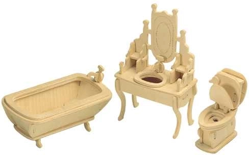WOODCRAFT puzzle 3D din lemn – Baie