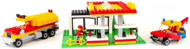 Set de construcție CHEVA 8 stație de benzină – set din plastic 349 piese