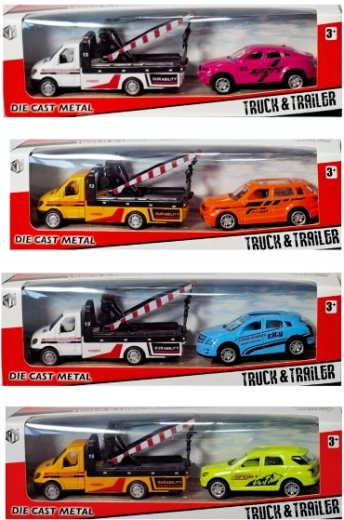 Platformă auto de tractare cu autoturism