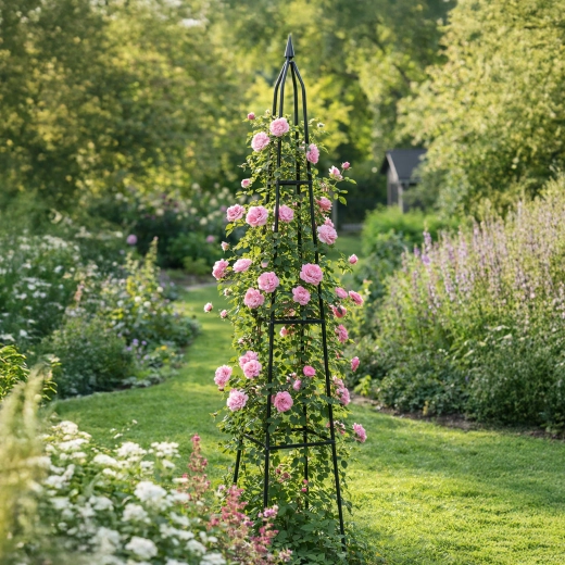 Element vertical elegant pentru trandafiri și plante cățărătoare