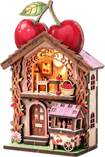 2Kids Toys puzzle 3D din lemn magnet căsuță cu cireșe