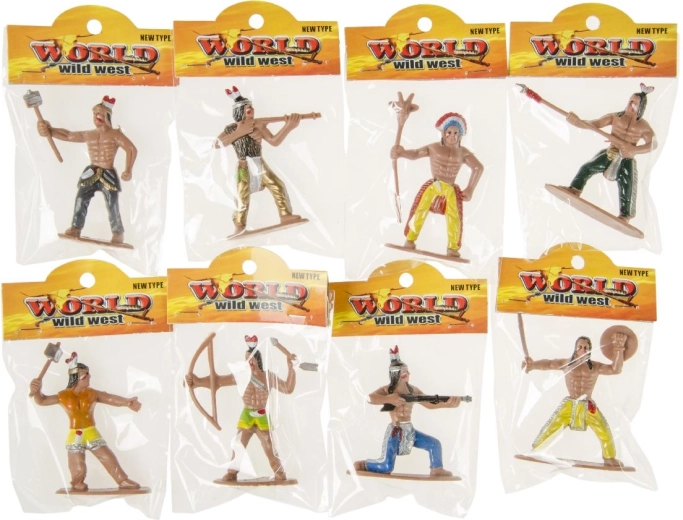 Figurine de indieni – set în săculeț (36 buc.)
