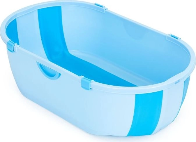 Cădiță pliabilă pentru copii cu dop de scurgere ECOTOYS – Albastră