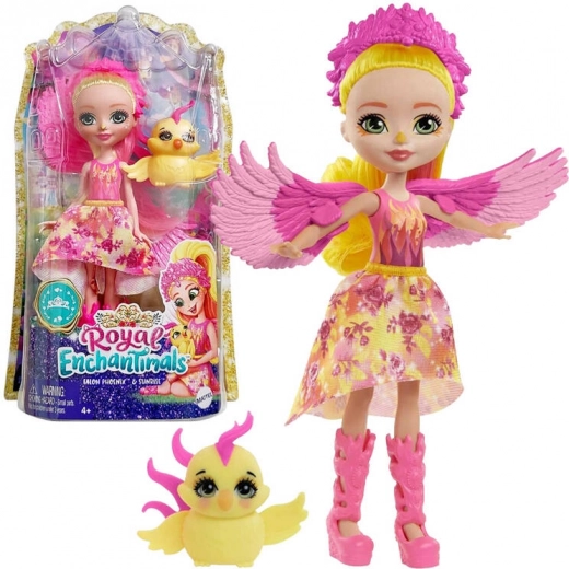 păpușă enchantimals cu animăluț fenix