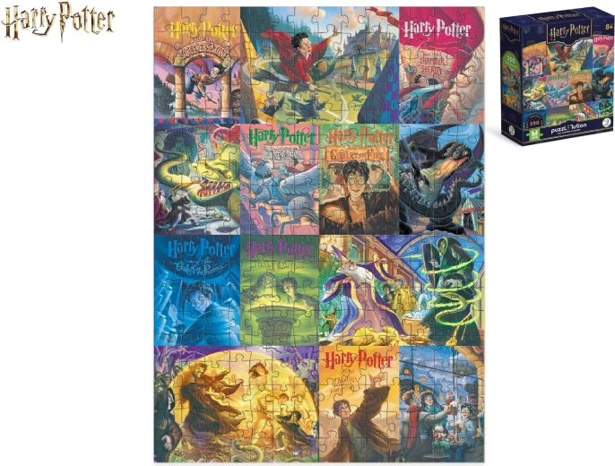 Puzzle Harry Potter – colaj de coperți de carte (250 de piese)