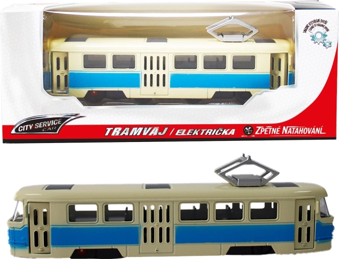 Tramvai metalic 1:90 albastru