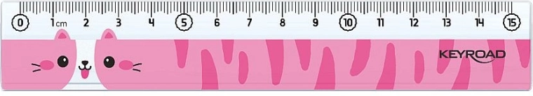 Riglă Keyroad cu animale 15 cm