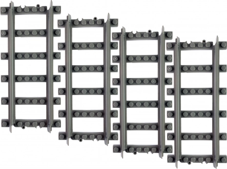 Set de construcție BLOXO șine drepte pentru trenuri și tramvaie RAPPA – 4 buc