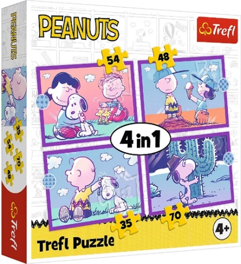 Puzzle Trefl Peanuts cu Snoopy 4 în 1