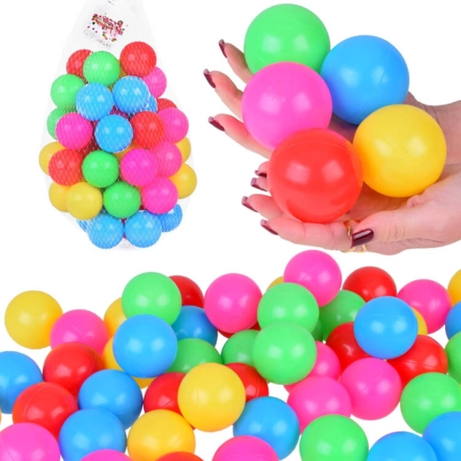Bile din plastic colorate pentru piscină de joacă 50 buc. 6 cm
