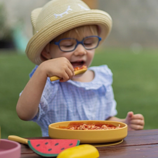 Farfurie stabilă datorită ventuzei puternice