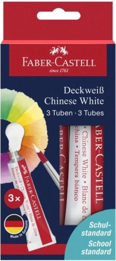 Tempera Faber-Castell Connector alb chinezesc 3×7,5 ml
