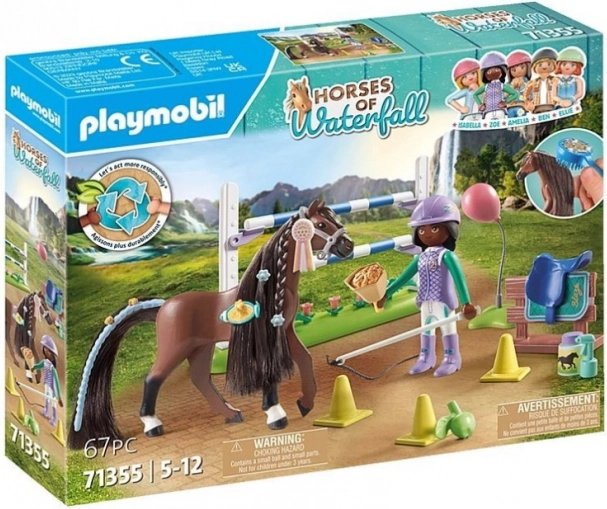 Playmobil Horses Waterfall: Zoe și Blaze cu obstacole 71355