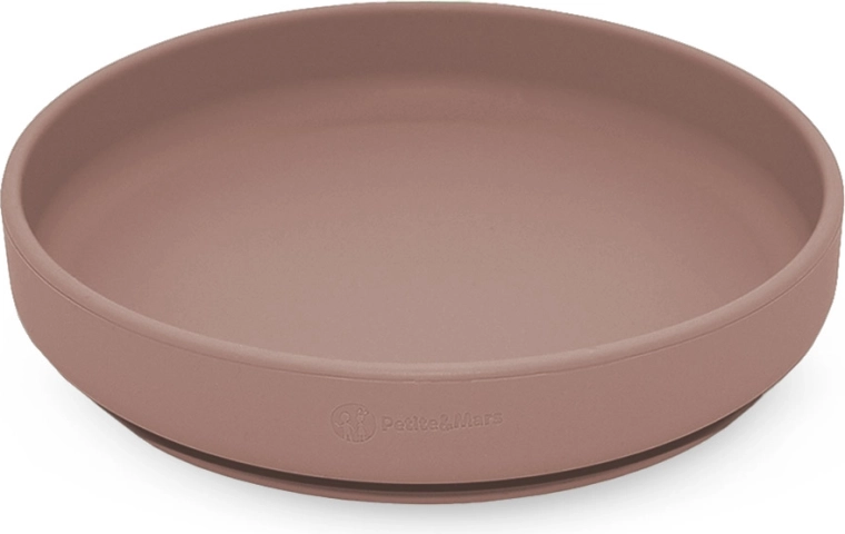 Petite&Mars farfurie din silicon cu ventuză Take&Match velvet latte 6m+