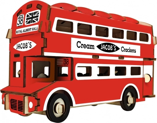 Puzzle 3D din lemn Doubledecker