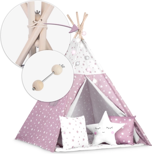 Structură din lemn stabilă cu stabilizator