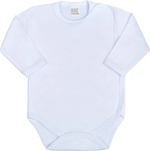 Body bebelușesc cu deschidere completă New Baby Classic, alb