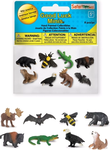 America sălbatică – Safari Ltd. Good Luck Minis funpack (8 mini figurine)