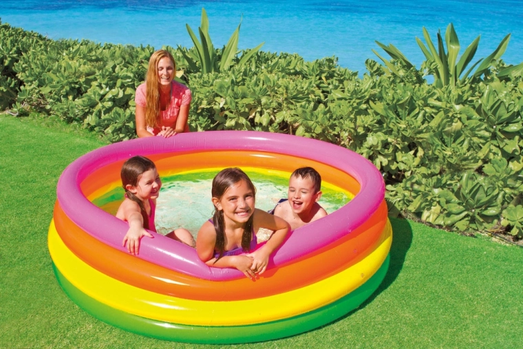 piscină gonflabilă pentru copii, în patru culori, 168 × 46 cm INTEX
