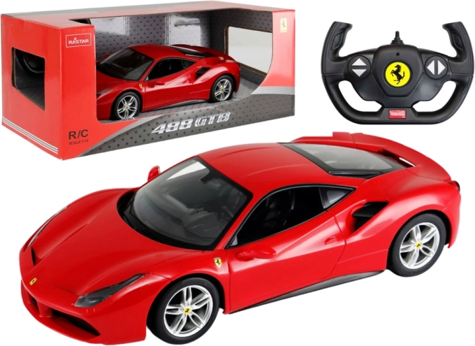 Mașină cu telecomandă Ferrari 488 GTB roșu