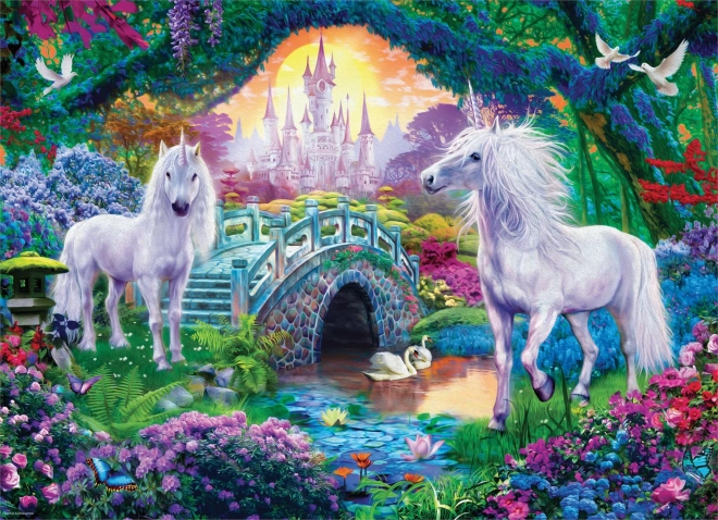 Puzzle Eurographics Unicorni în tărâmul de basm XL 500 piese