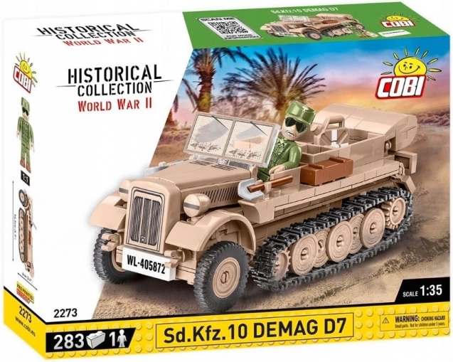 Set de asamblare pentru tractorul semişenilat Sd.Kfz. 10 DEMAG D7 la scară 1:35