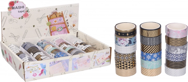 Bandă washi decorativă 1,5 cm × 3 m – motive diverse