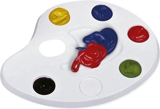 Paletă de pictură din plastic pentru 6 culori ASTRA