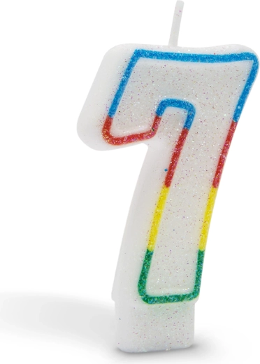 Lumânare pentru tort, cifra 7