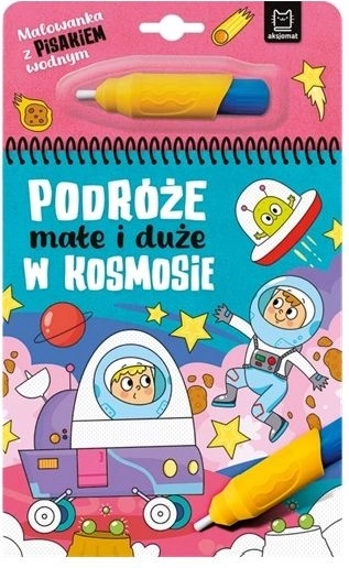 Carte de colorat cu marker cu apă – în spațiu