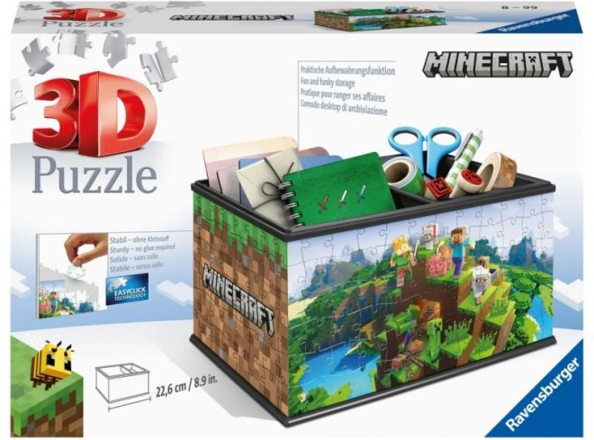 Ravensburger puzzle 3D MINECRAFT ladă de depozitare (108 piese)