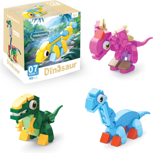Set de construcție dinozaur 10 în 1 - 1 bucată