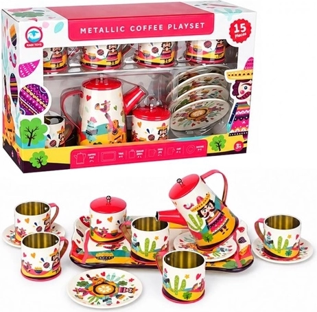 Set de ceai metalic pentru copii, 14 piese