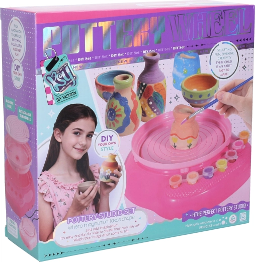 Roată de olărit pentru copii cu set de accesorii