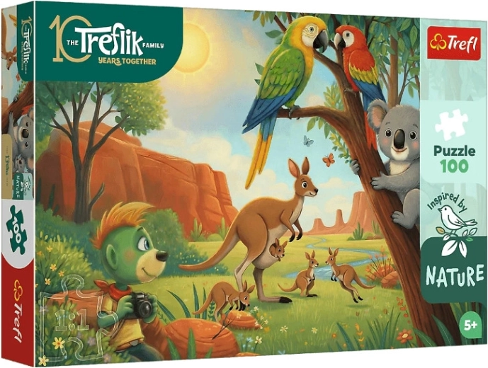 Puzzle Trefl InspiredByNature Koala și canguri, 100 de piese